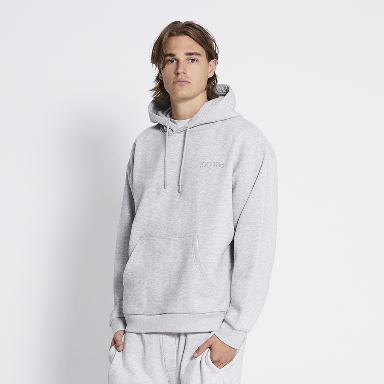 Printed hoodie "East 2.0" Grey melange 3